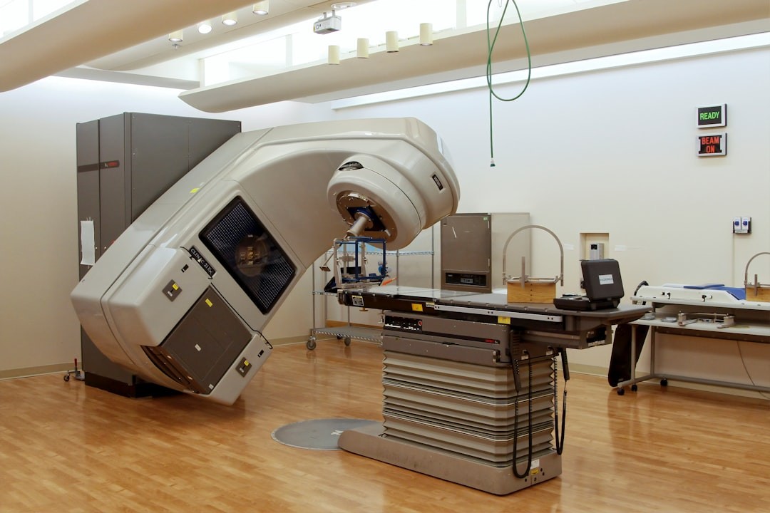 A linear accelerator (LINAC) is set up to deliver stereotactic radiosurgery.